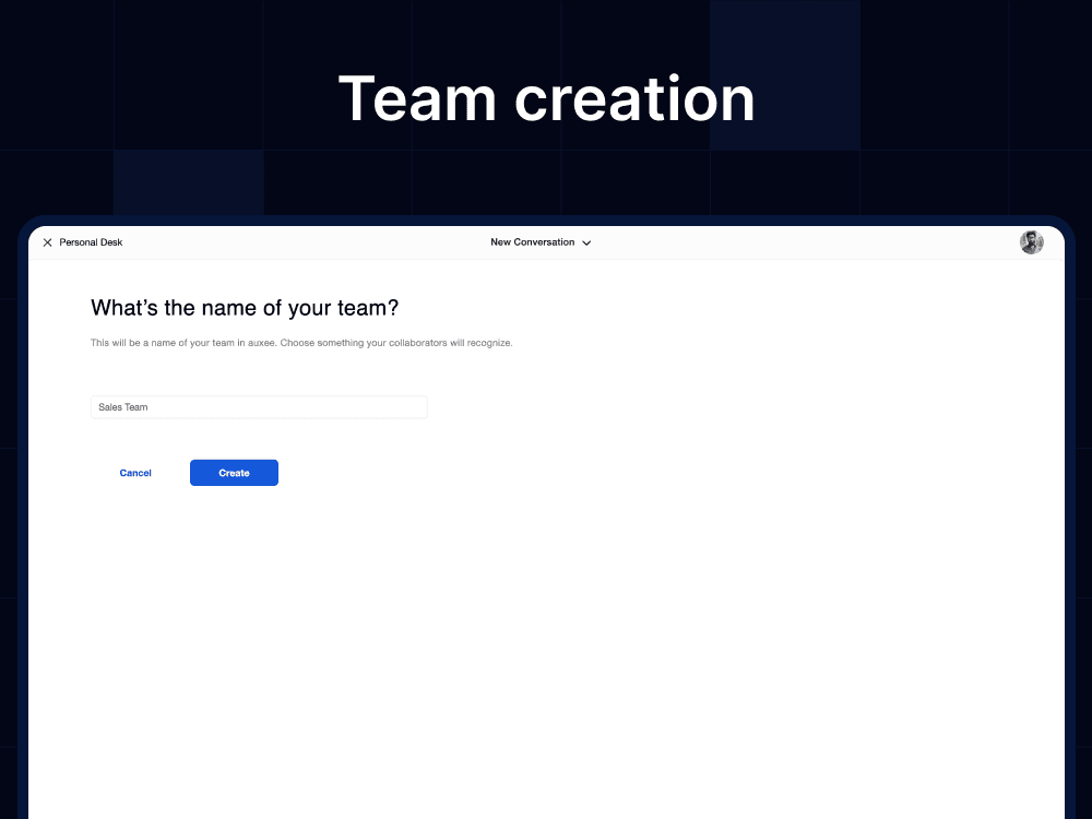 Auxzee — enterprise-ready interface detail