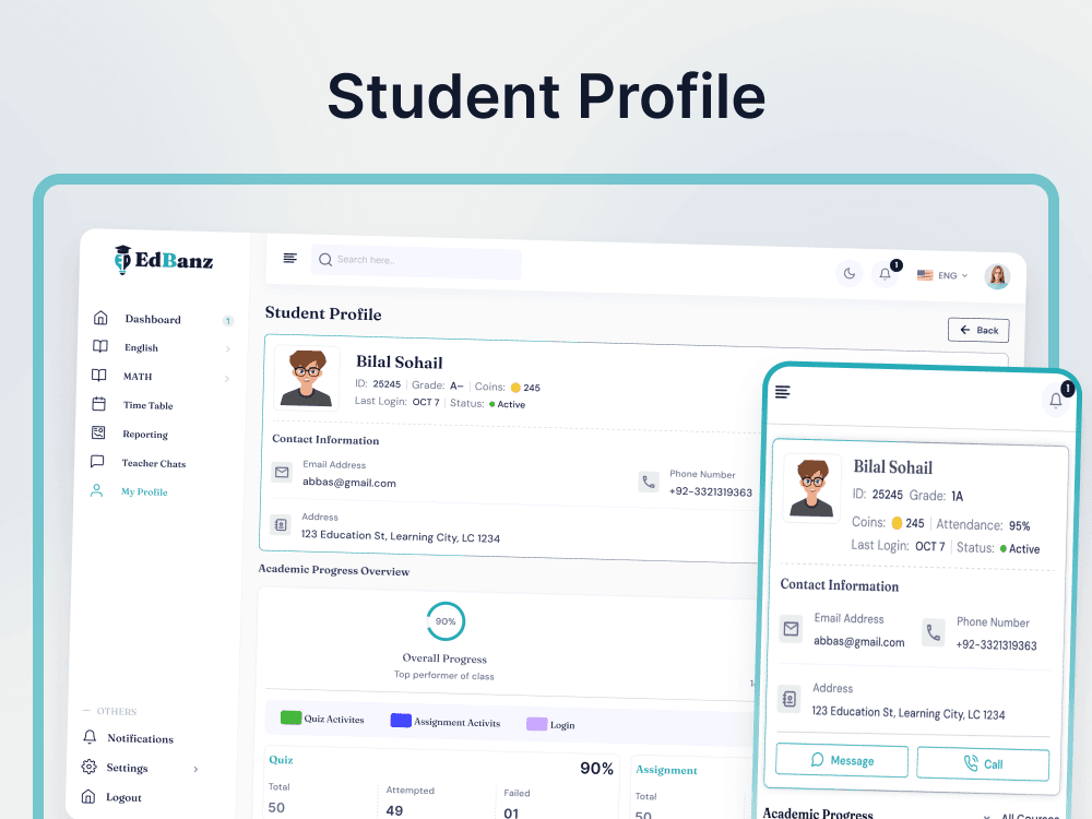 Edbanz proctoring and intelligent reporting interface