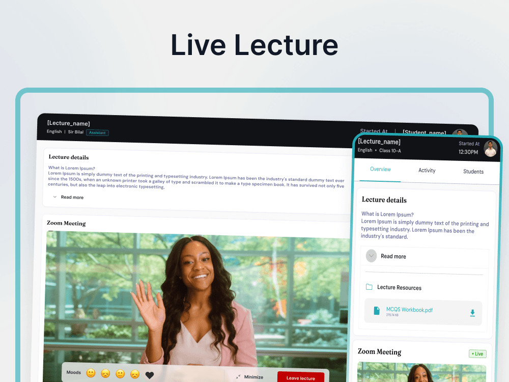 Edbanz school ecosystem interface view 2