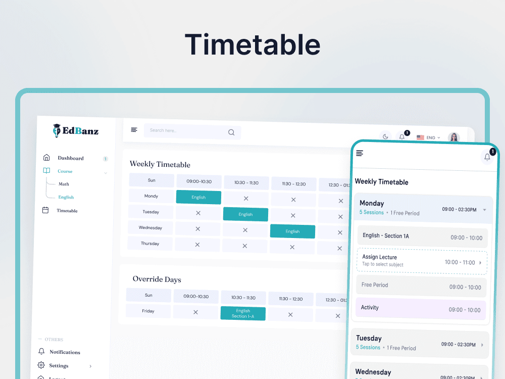Edbanz school ecosystem interface view 3
