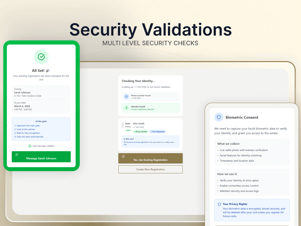 FaircAccess interface and gate access workflow view 5