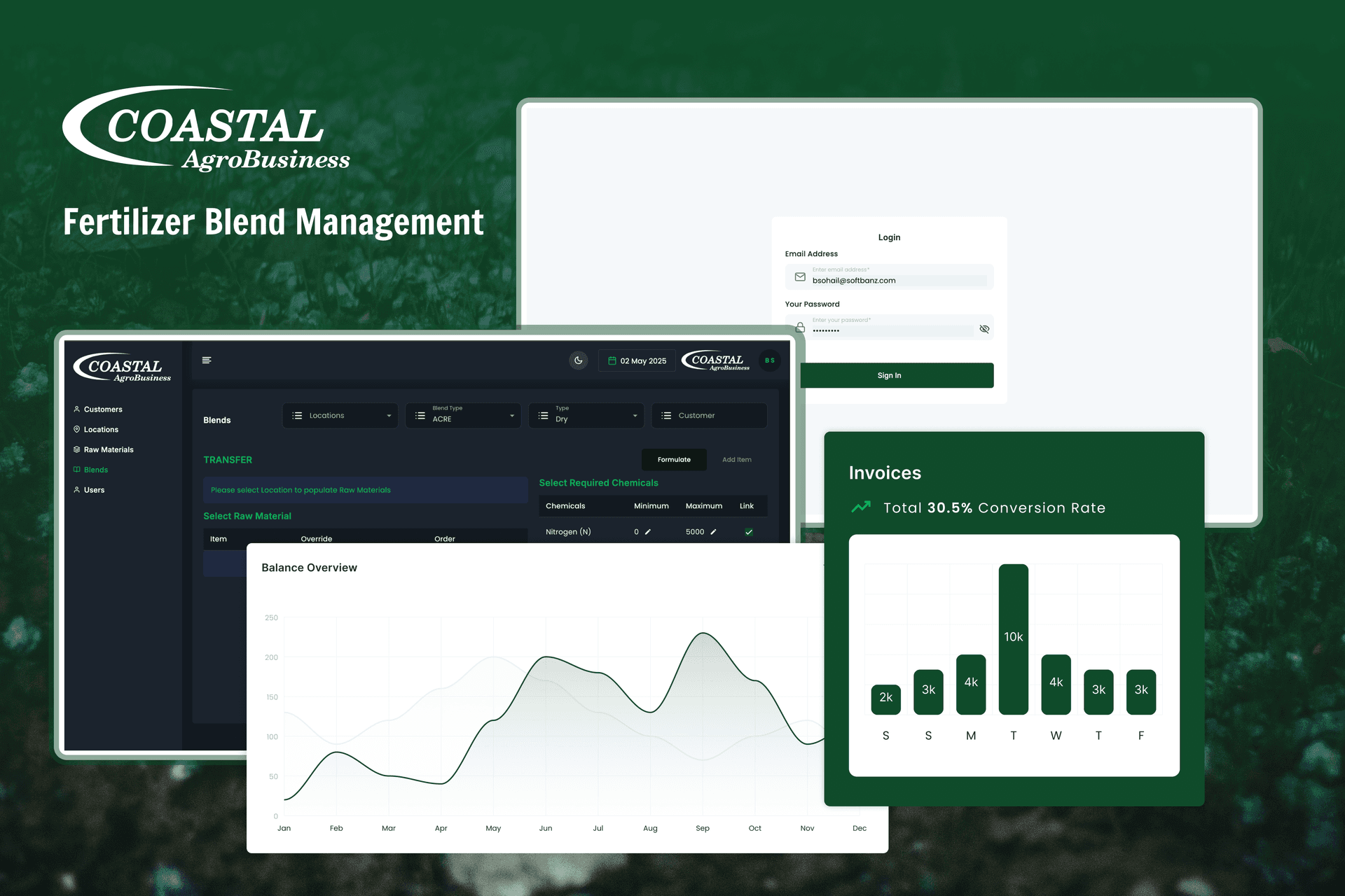 OptiBlend — chemical and fertilizer formulation optimization platform