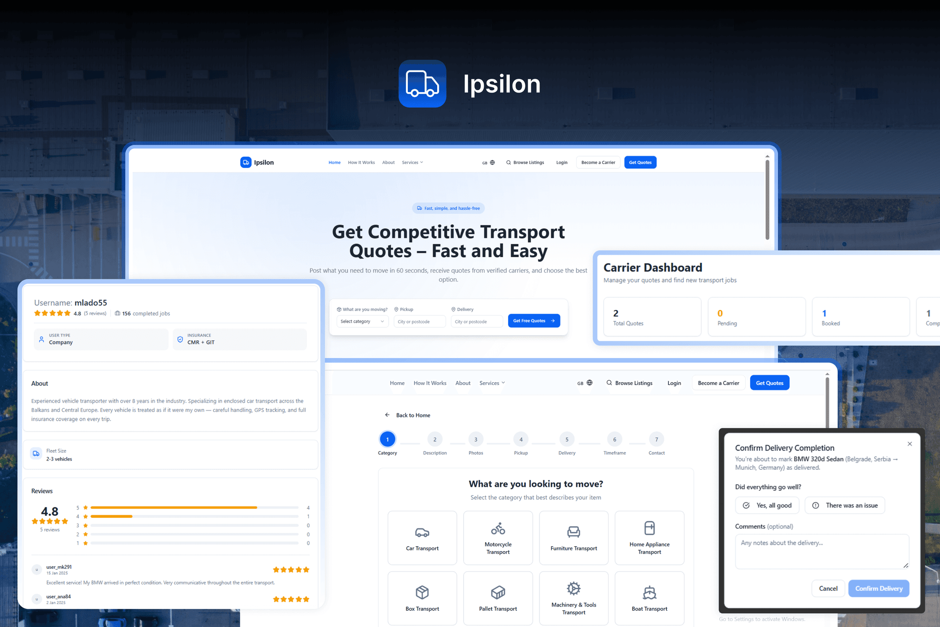 Ipsilon — European marketplace connecting shippers and carriers for oversized cargo