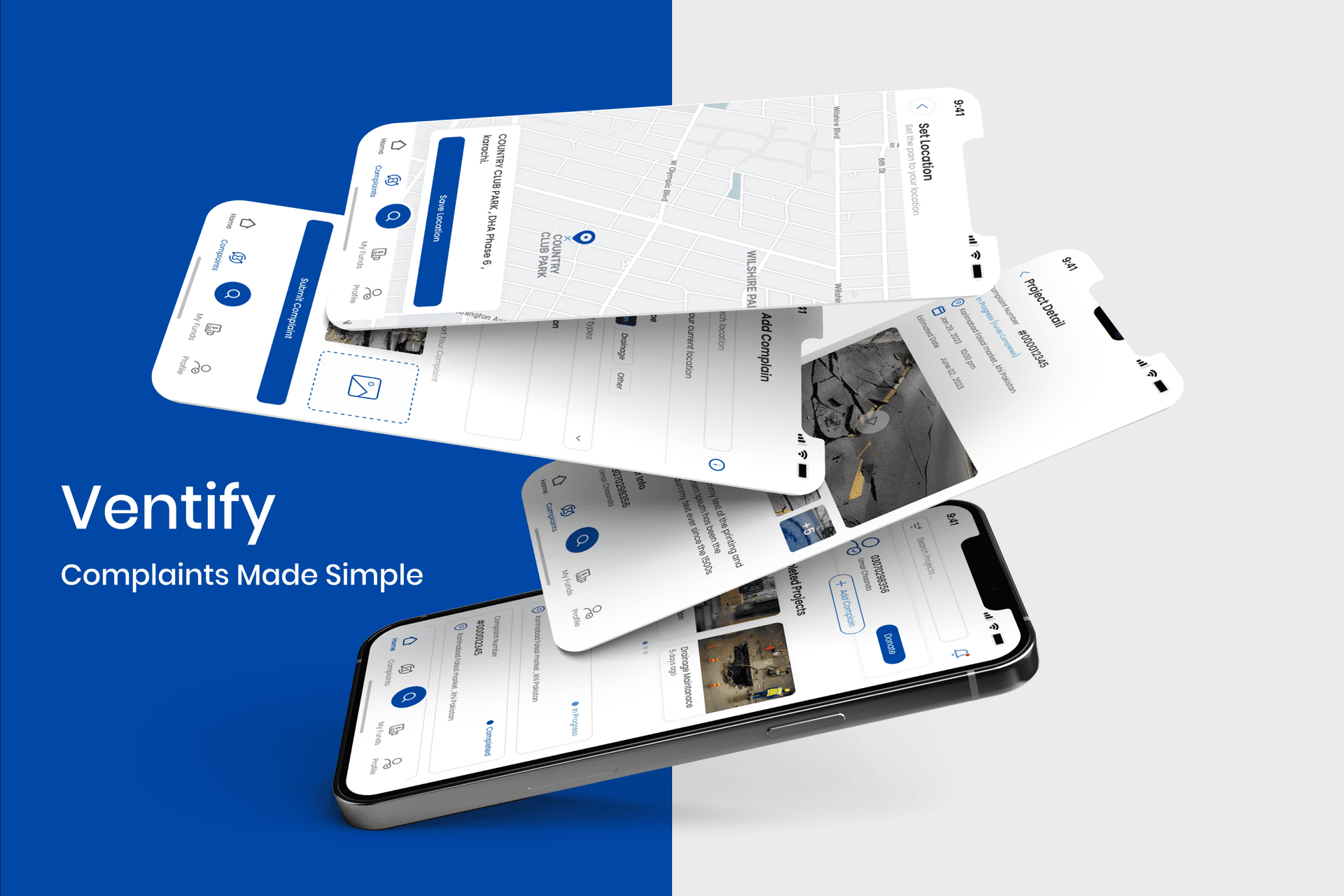 Ventify platform interface for urban welfare project and donation management
