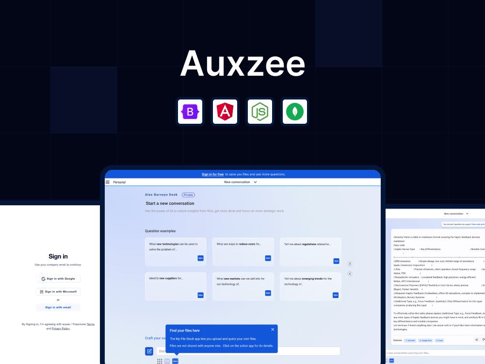 Auxzee – Research output with Generative AI